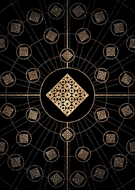 Black and Gold Magic Seal