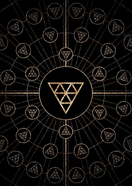 Black and Gold Magic Seal