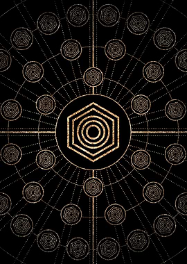 Black and Gold Magic Seal