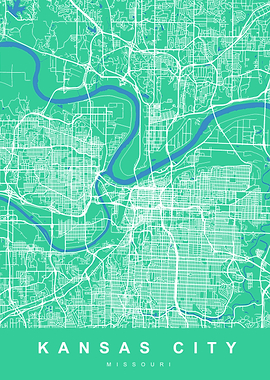 KANSAS CITY Map MISSOURI