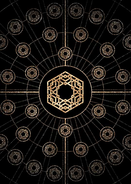 Black and Gold Magic Seal