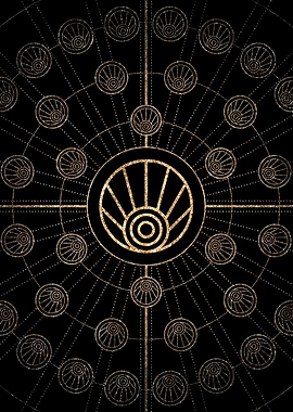 Black and Gold Magic Seal