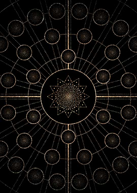 Black and Gold Magic Seal