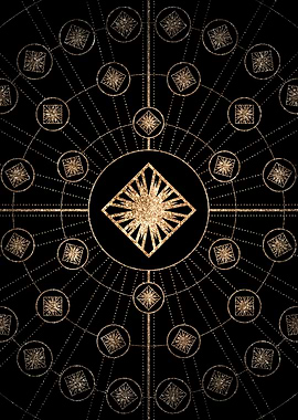 Black and Gold Magic Seal