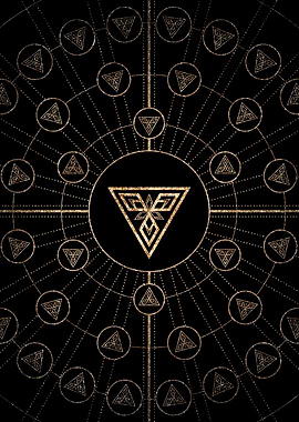 Black and Gold Magic Seal