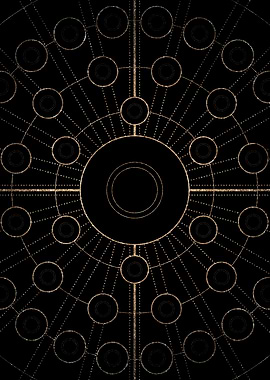 Black and Gold Magic Seal