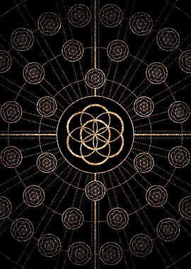 Black and Gold Magic Seal