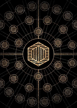 Black and Gold Magic Seal