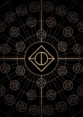 Black and Gold Magic Seal