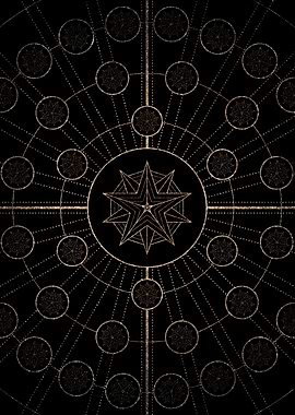 Black and Gold Magic Seal