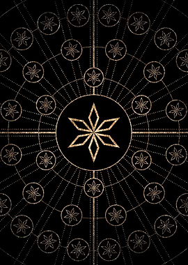 Black and Gold Magic Seal