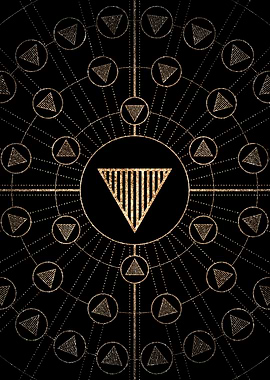 Black and Gold Magic Seal