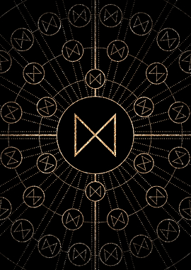 Black and Gold Magic Seal