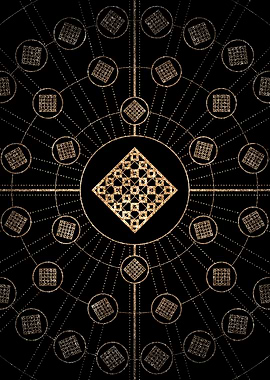 Black and Gold Magic Seal