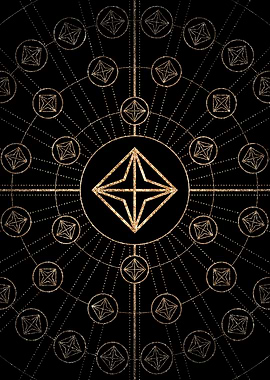 Black and Gold Magic Seal