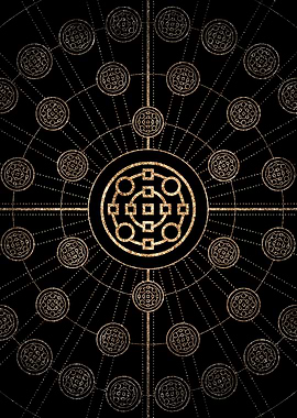 Black and Gold Magic Seal