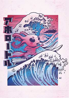 Vaporwave Axolotl
