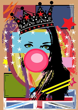 Queen girl with crown and