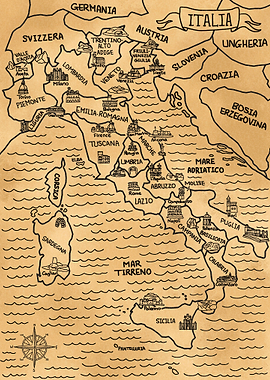 Mappa dItalia depoca