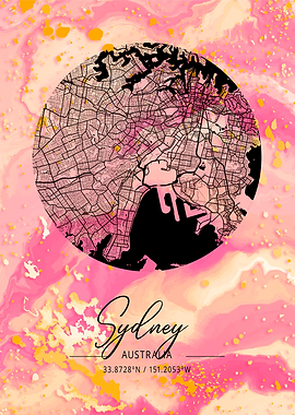 Sydney City Map Australia