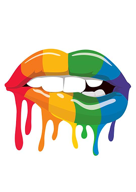 Lgbt Lips Rainbow Love