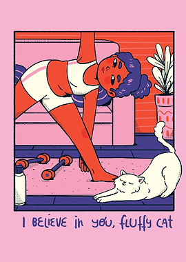 Cozy Comic Yoga Girl