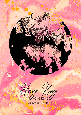 Hong Kong City Map China