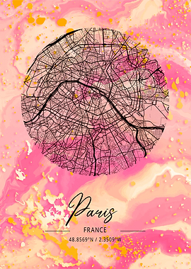 Paris City Map France