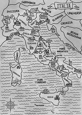 Mappa grigia dellItalia