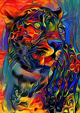 Leopard Colorful Africa