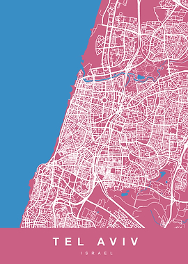TEL AVIV Map ISRAEL