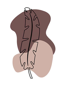 Abstract Botanical leaf