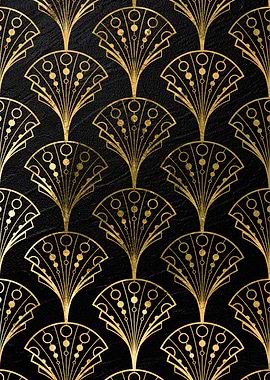 Gold Art deco
