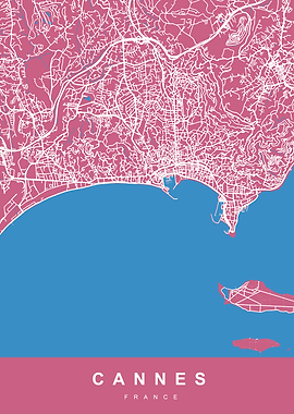 CANNES Map FRANCE