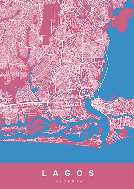 LAGOS Map NIGERIA