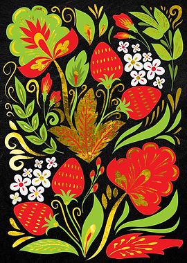 Gold Russian Khokhloma