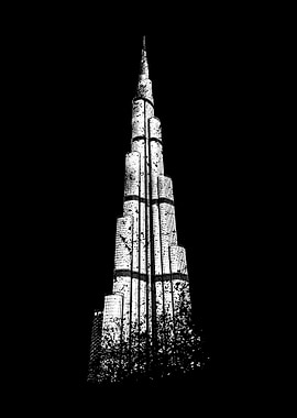 Dubai Burj Khalifa Skyline