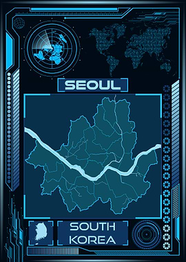 SEOUL MAP SOUTH KOREA