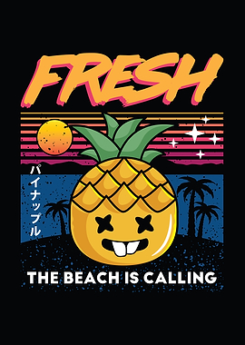 Summer Retro Pineapple