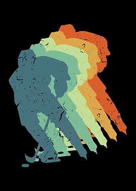 Ice Hockey Cool Retro