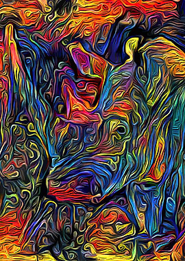 Rhinoceros Colorful Africa