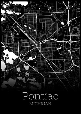 Pontiac Michigan map