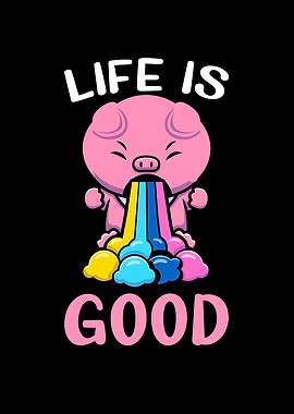 Life Is Good Pig