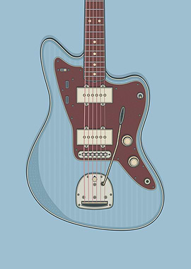 Ice Blue JM Guitar