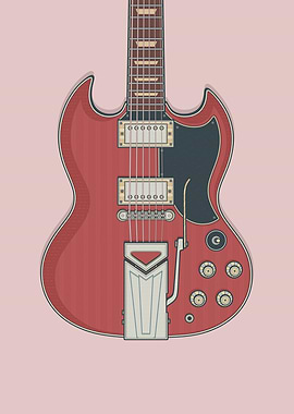 Sideways Solid Guitar Art