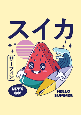 Watermelon Summer Surfing