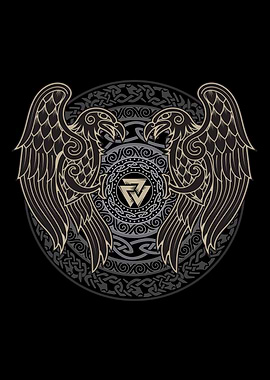 Raven Norse Viking Valknut