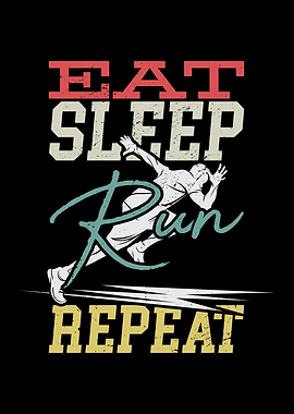 Eat Sleep Run Repeat Retro