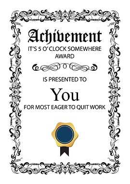 Certificate Funny Wall Art