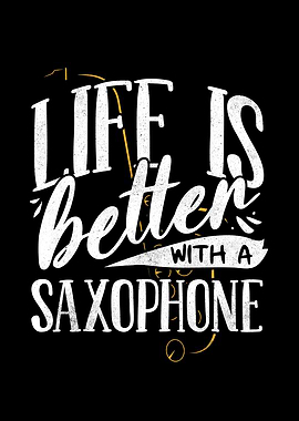 Funny Saxophonist Graphic